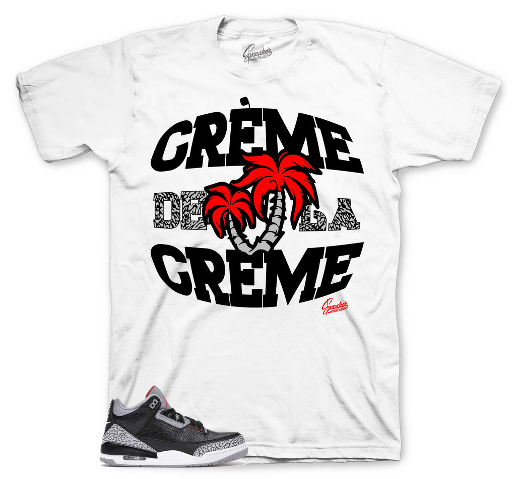 Retro 3 Black Cement Creme Shirt