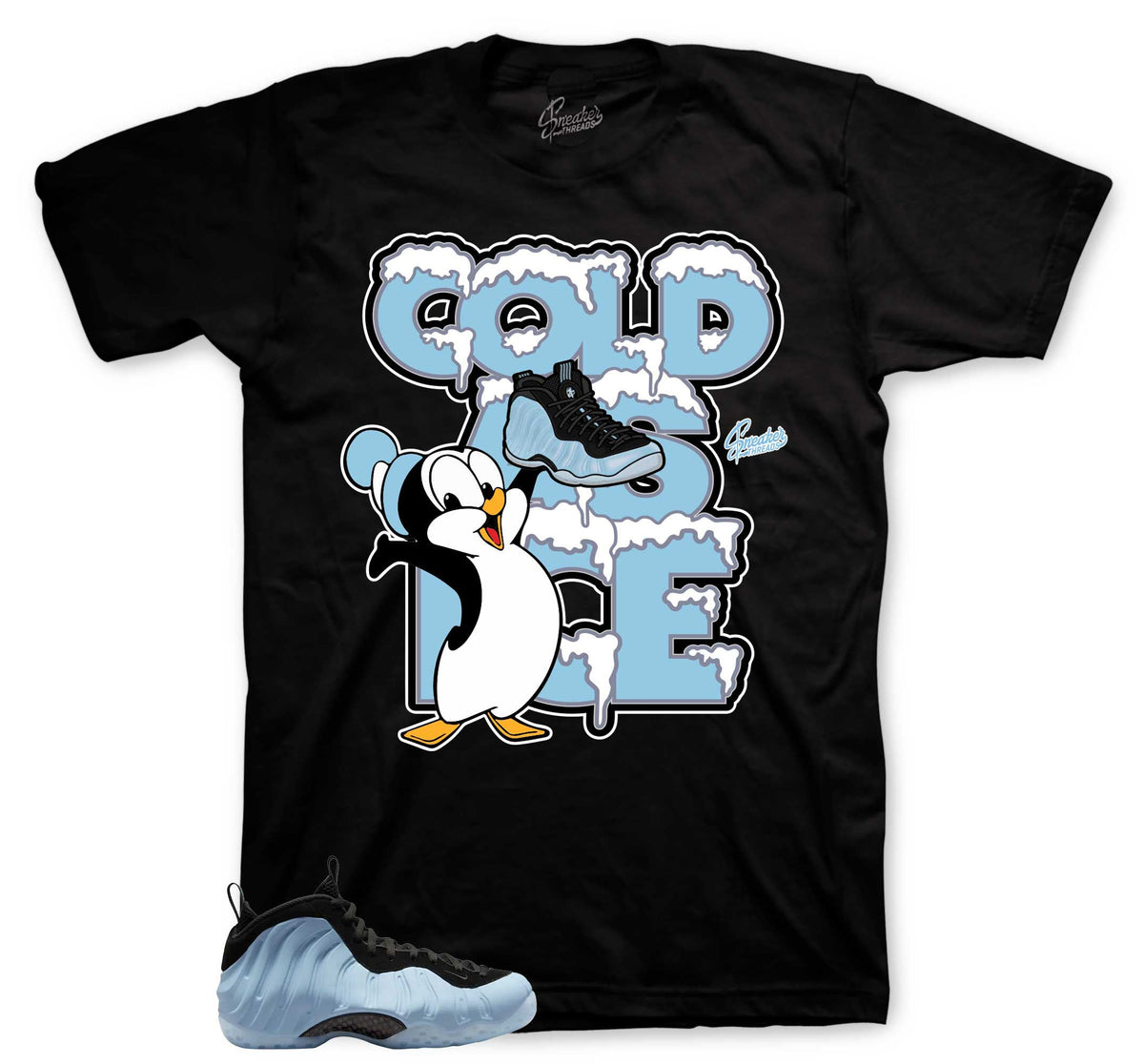 Foamposite Psychic Blue Cold As ice Shirt