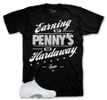 Foamposite Triple White Earning Pennies Shirt