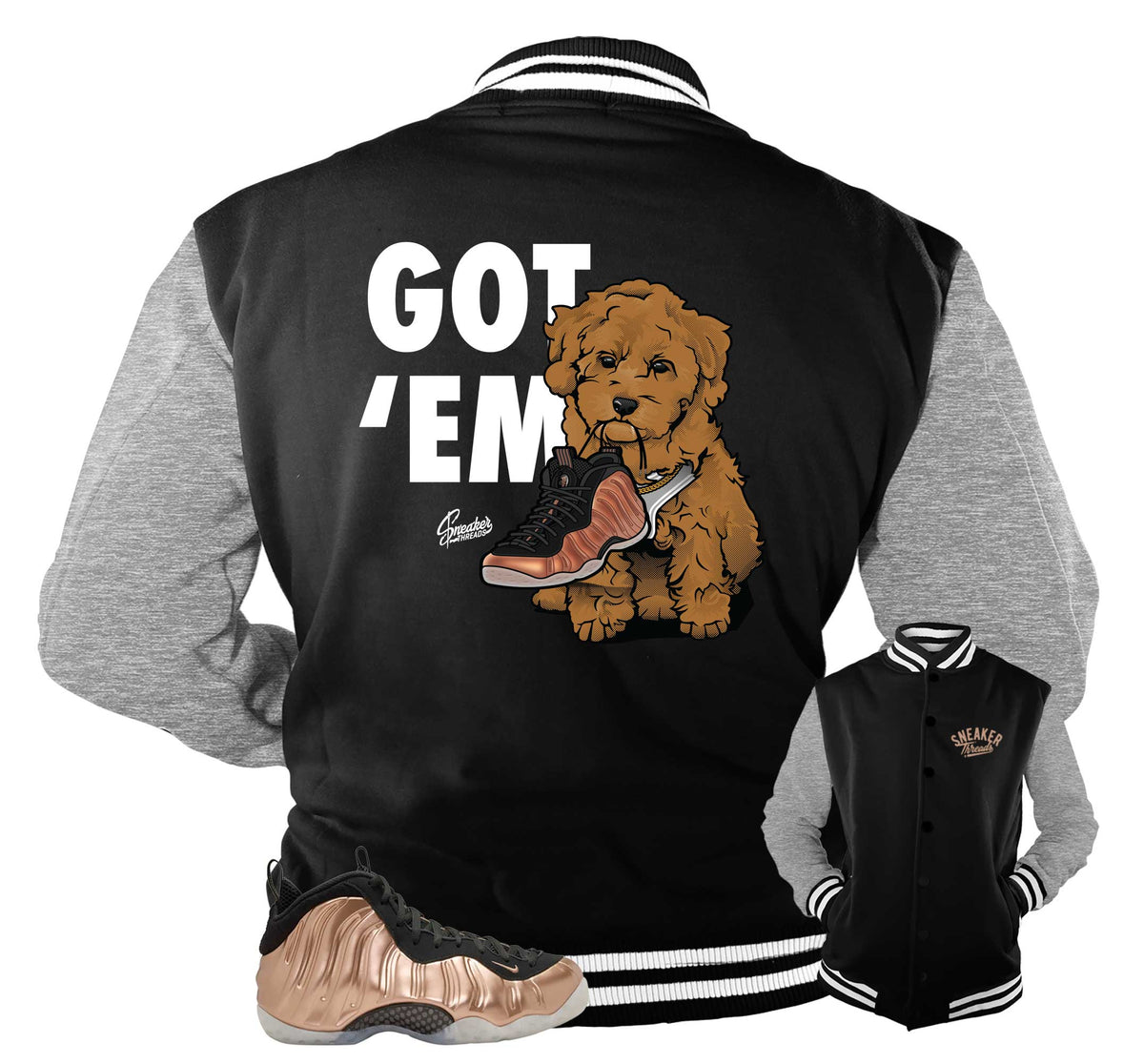Foamposite Copper Got Em Varsity Jacket product image 1