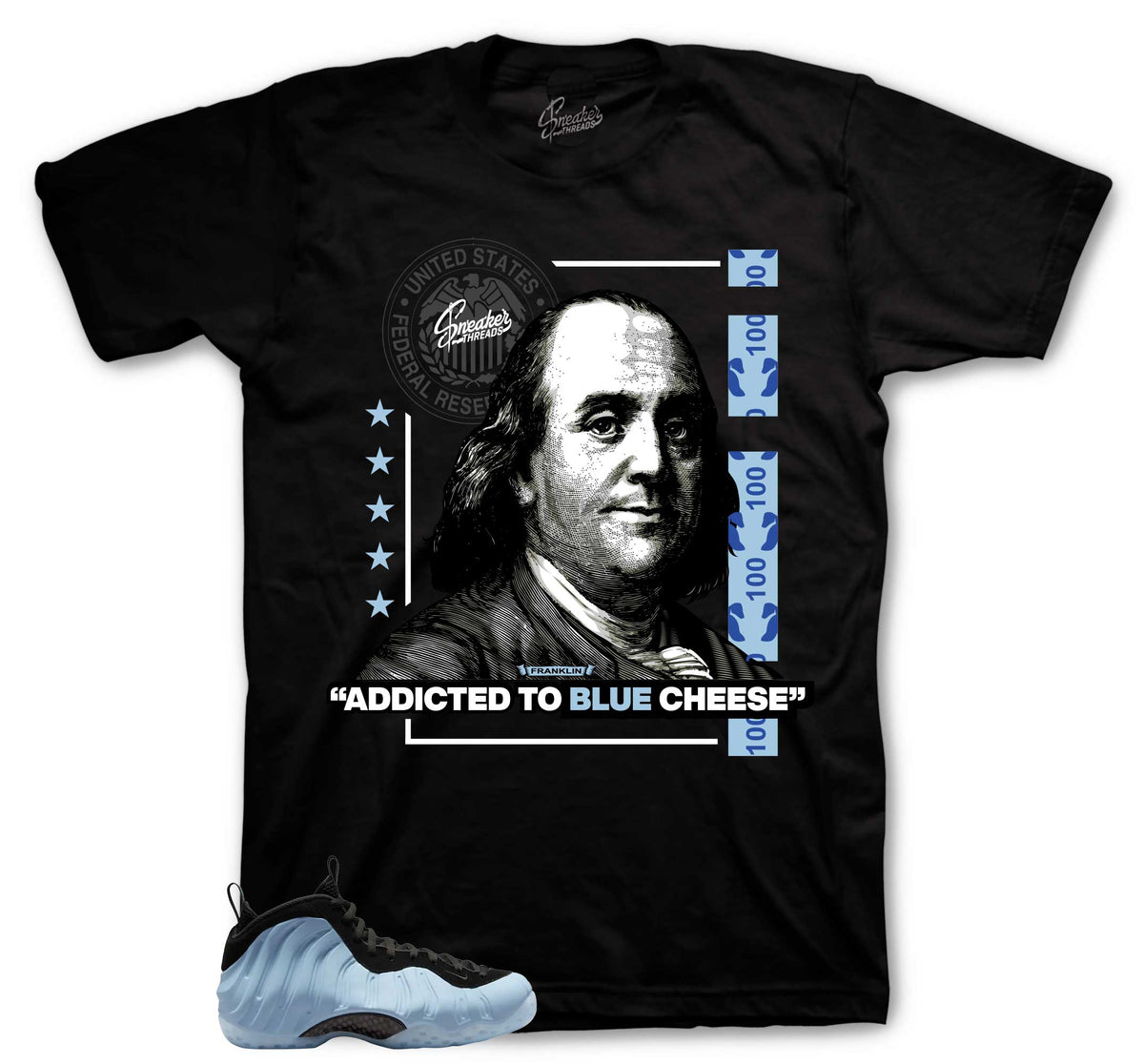 Foamposite Psychic Blue Cheese Shirt