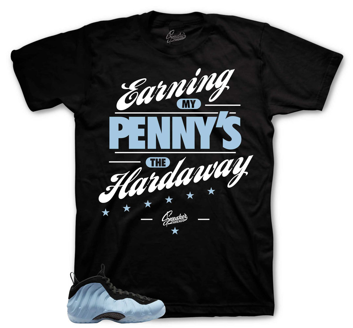 Foamposite Psychic Blue Earning Pennys Shirt