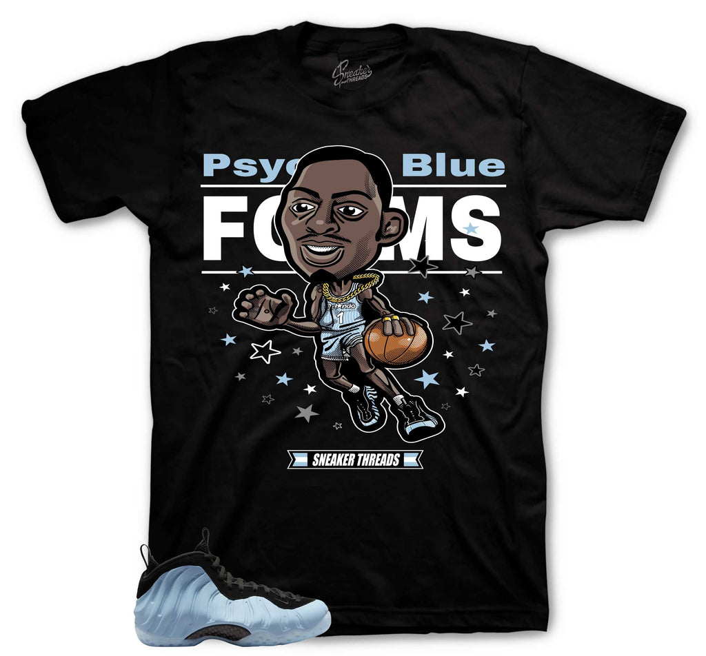 Foamposite Psychic Blue Toon Shirt