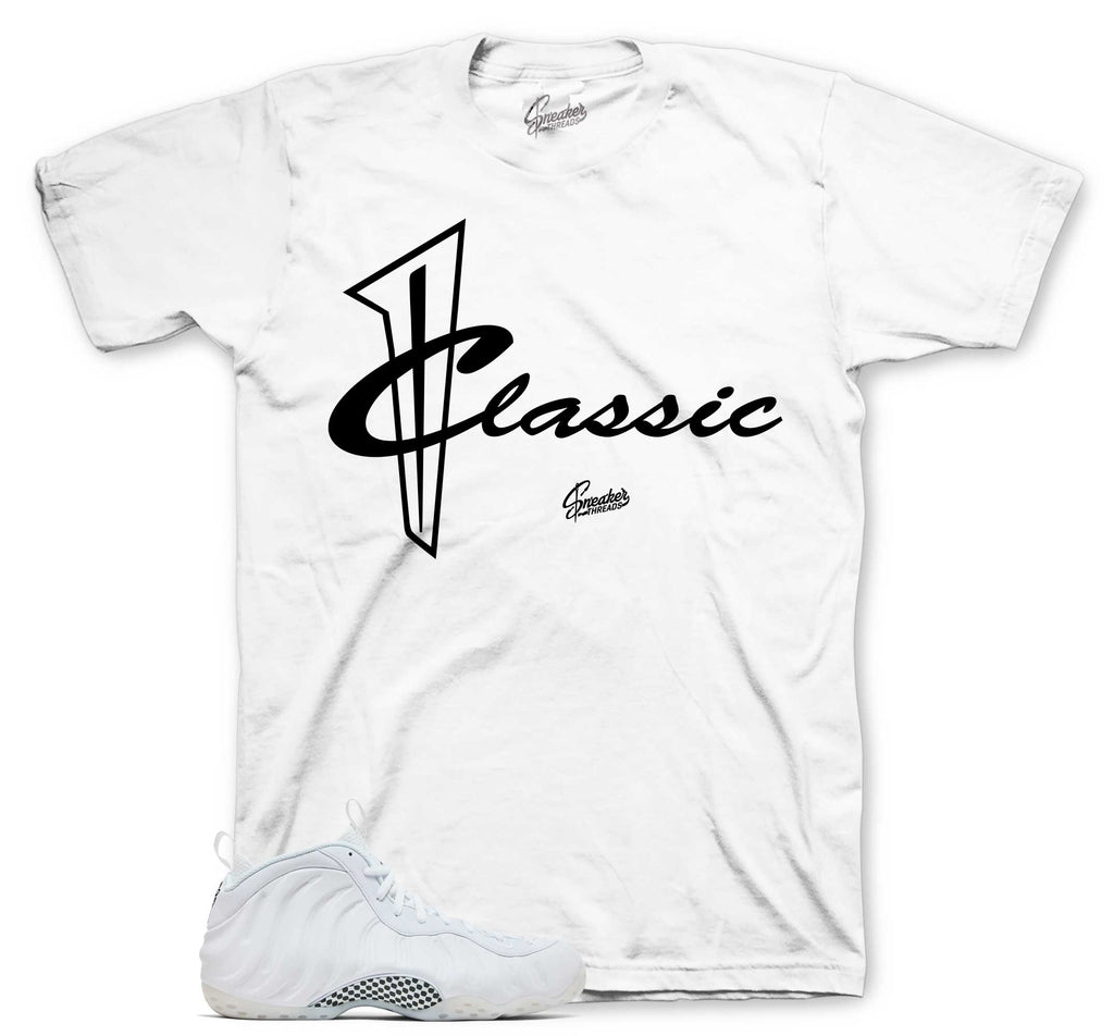Foamposite Triple White Classic Shirt