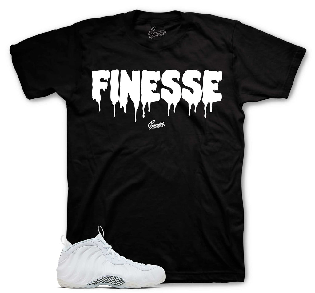 Foamposite Triple White Finesse Shirt