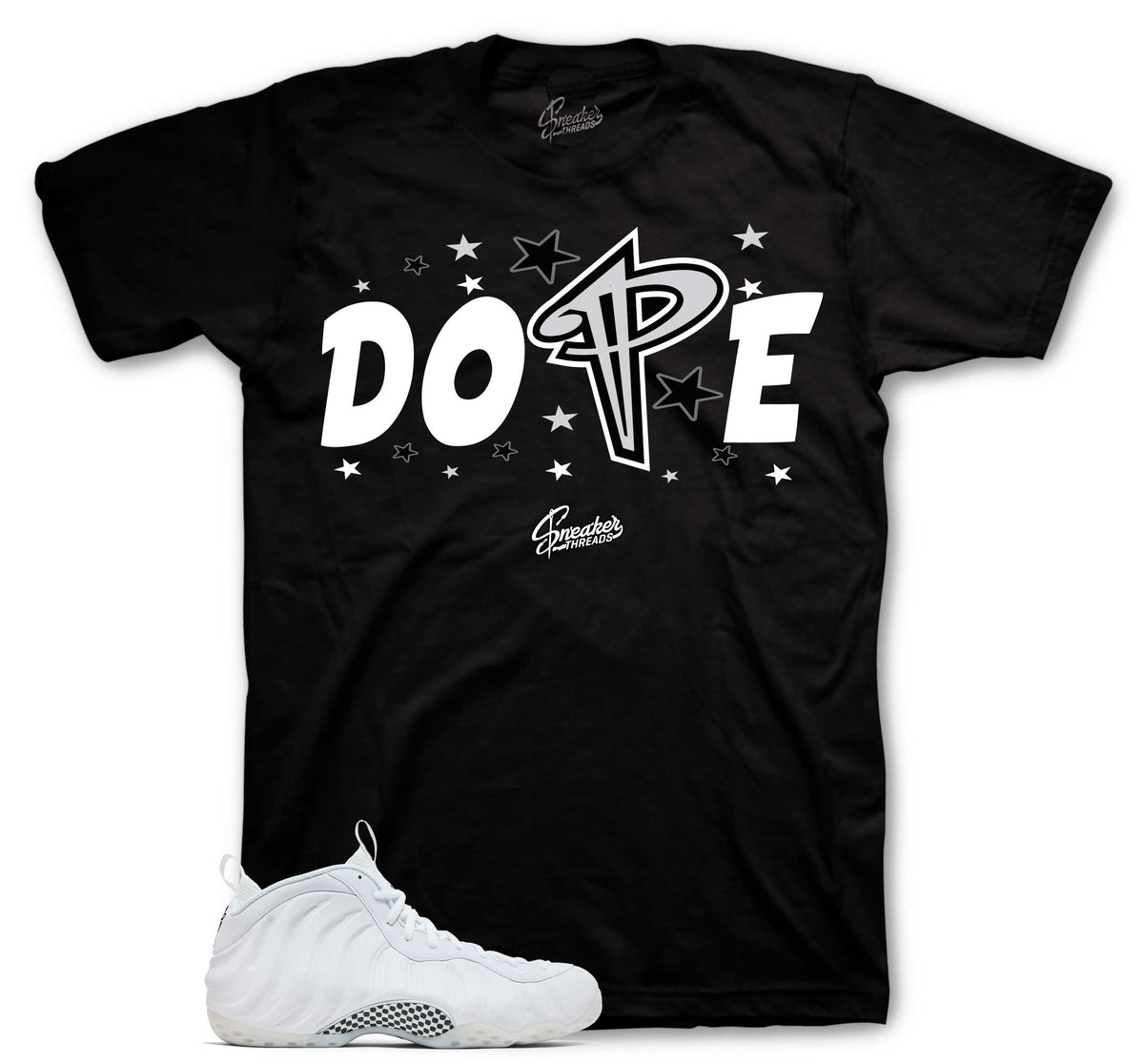 Foamposite Triple White Crest Shirt