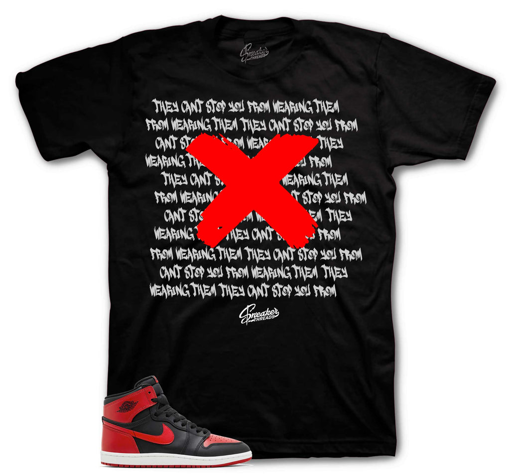 Retro 1 Bred Banned Shirt
