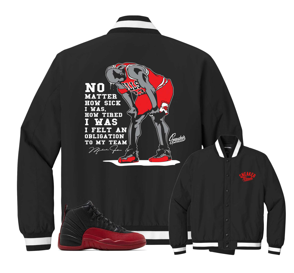 Retro 12 Flu Game No Matter Insulated Jacket