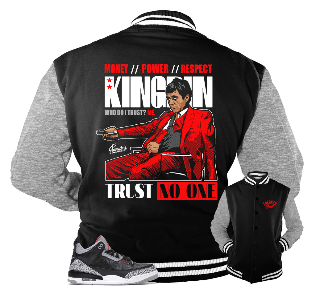 Retro 3 Black Cement Trust Issues Jacket