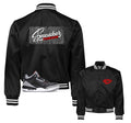 Retro 3 Black Cement Sneaker Threads Satin Jacket