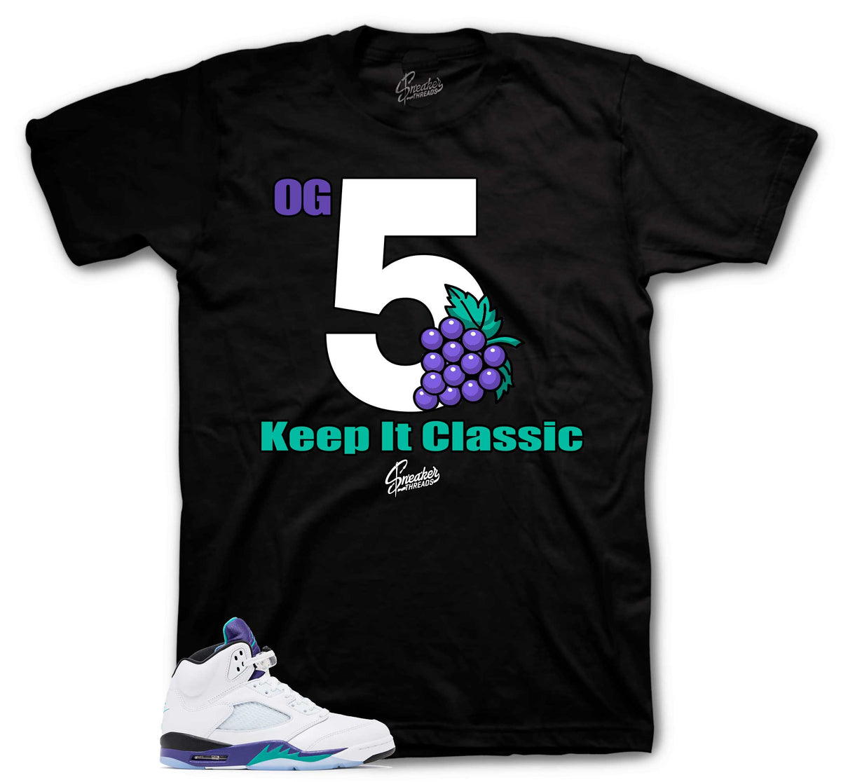 Retro 5 Grape Keep It Classic Shirt