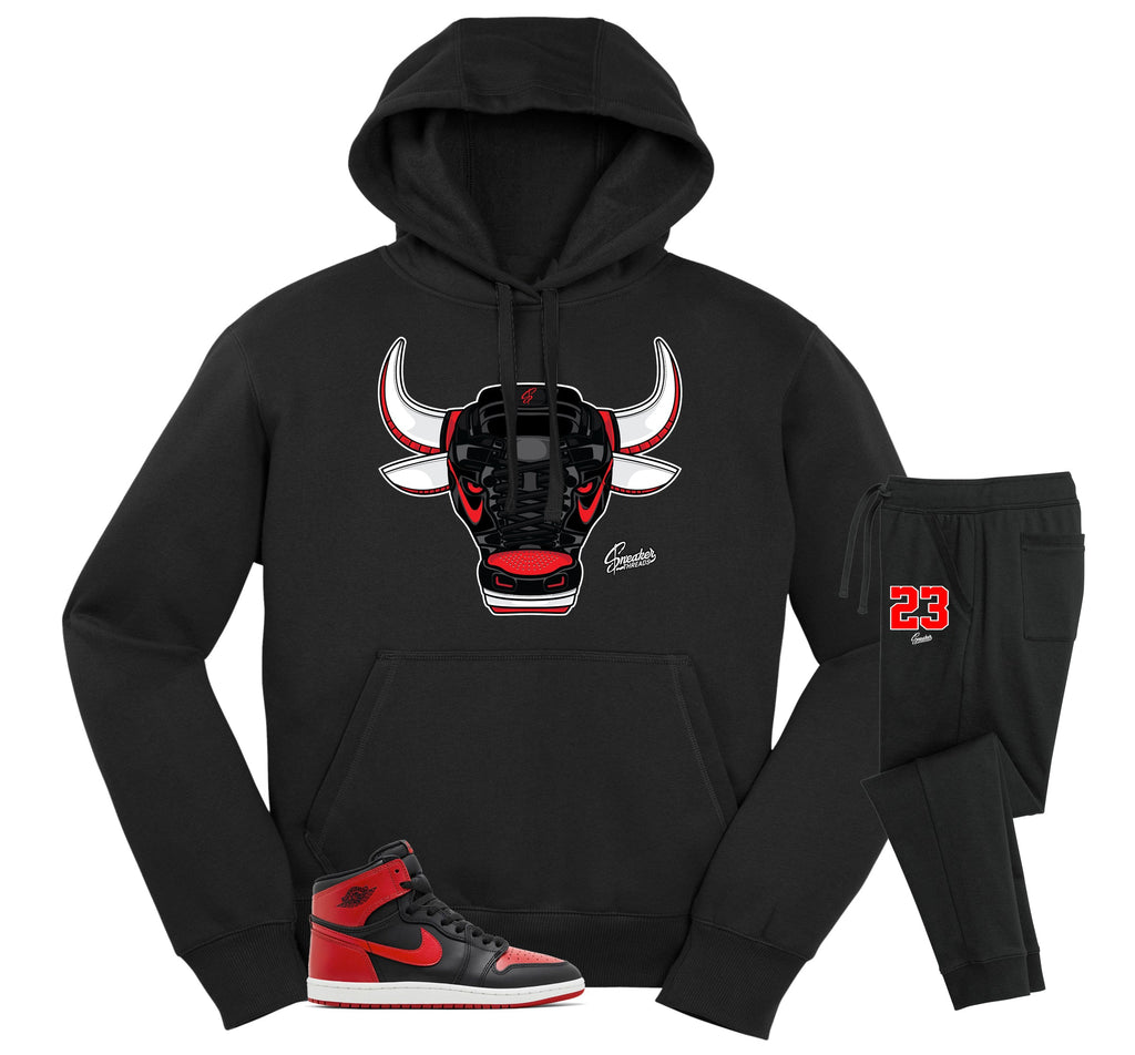 Retro 1 Bred War Bully Hoodie Jogger Set