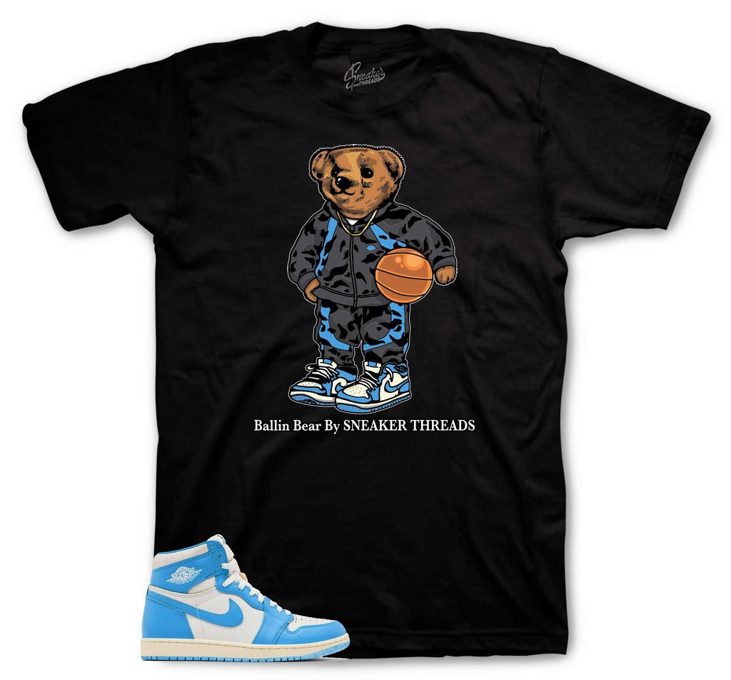 Retro 1 Reimagined UNC Ballin Bear Shirt