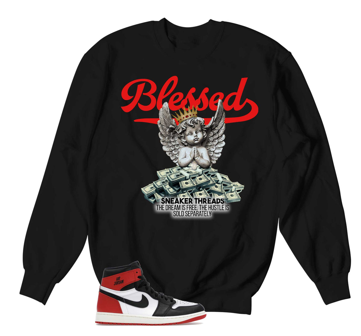 Retro 1 Black Toe Blessed Angel Sweater