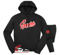Retro 1 Black Toe Sneaker Threads Hoodie Jogger Set