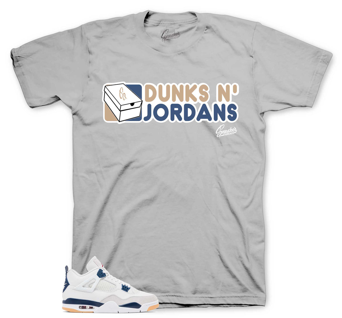 Retro 4 SB Navy Dunks N Jordans Shirt