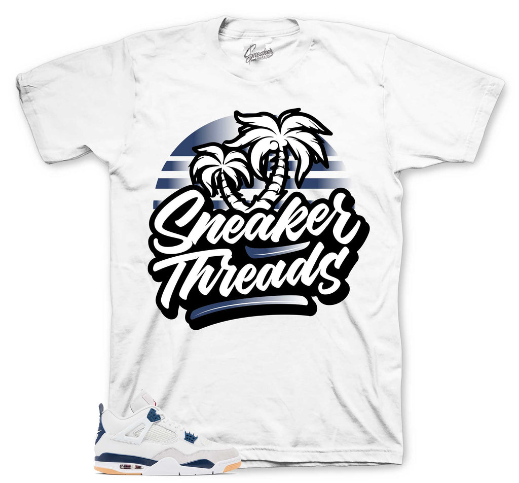 Retro 4 SB Navy Sneaker Threads Palms Shirt